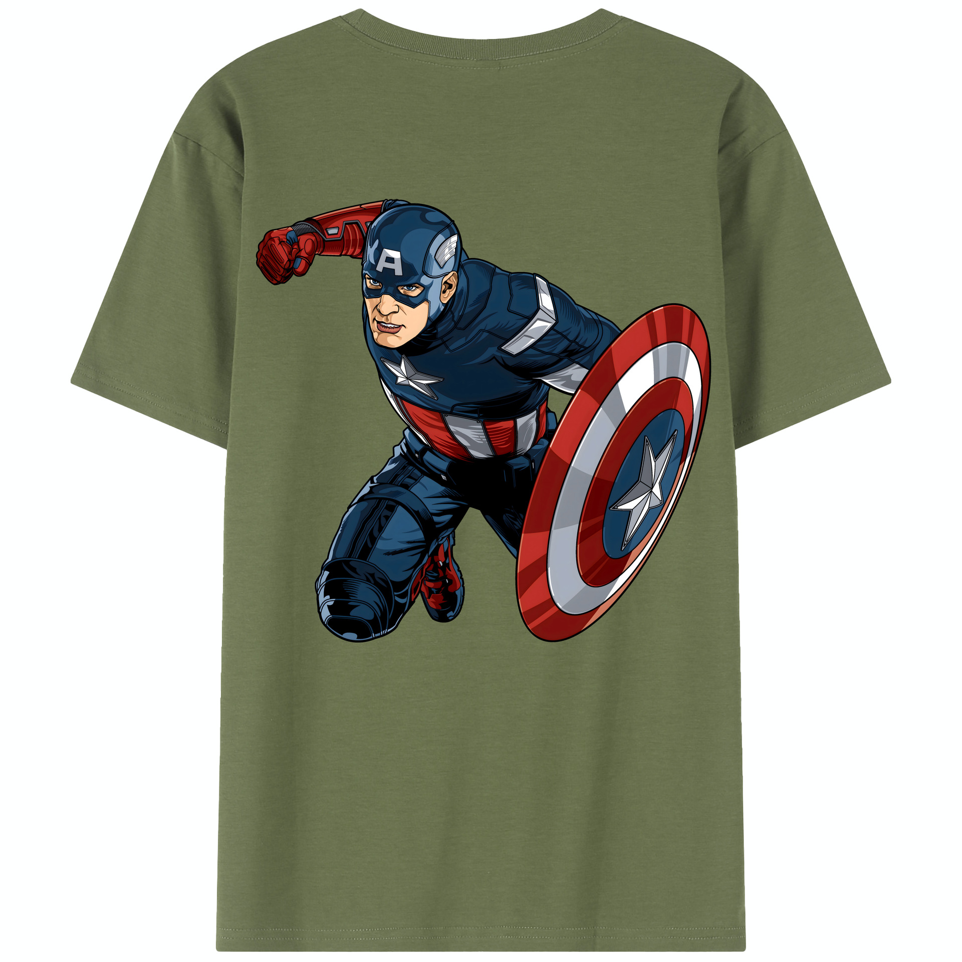 （画像用） アベンジャーズ The Avengers 綿100％半袖Tシャツ（背面プリント）